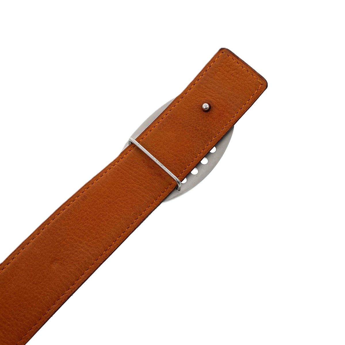 HERMES エルメス リバーシブル エブリン ベルト ブラウン オレンジ 2008 メンズ【中古】 HERMES エルメス リバーシブル エブリン ベルト メンズ ブラウン