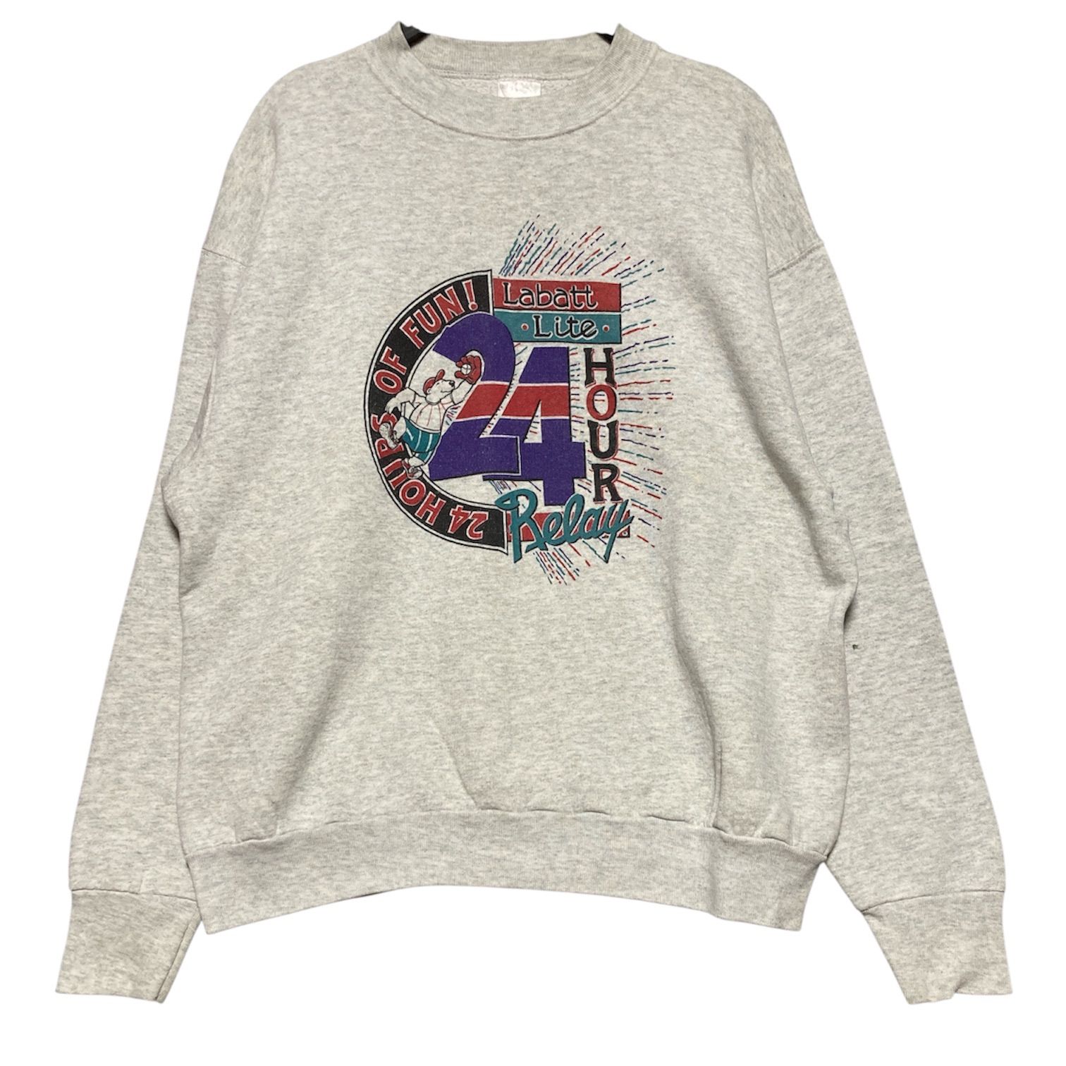 90s カナダ製 フルーツオブザルーム スウェット 24 HOUR RELAY 