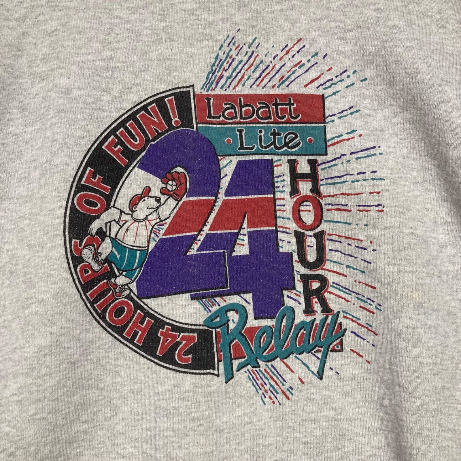 90s カナダ製 フルーツオブザルーム スウェット 24 HOUR RELAY 