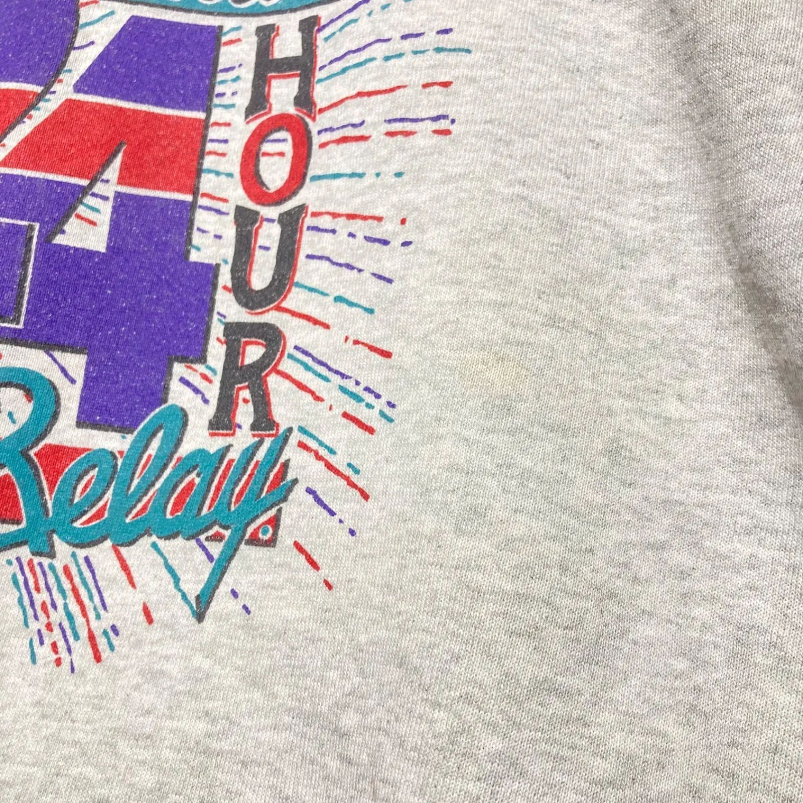 90s カナダ製 フルーツオブザルーム スウェット 24 HOUR RELAY 