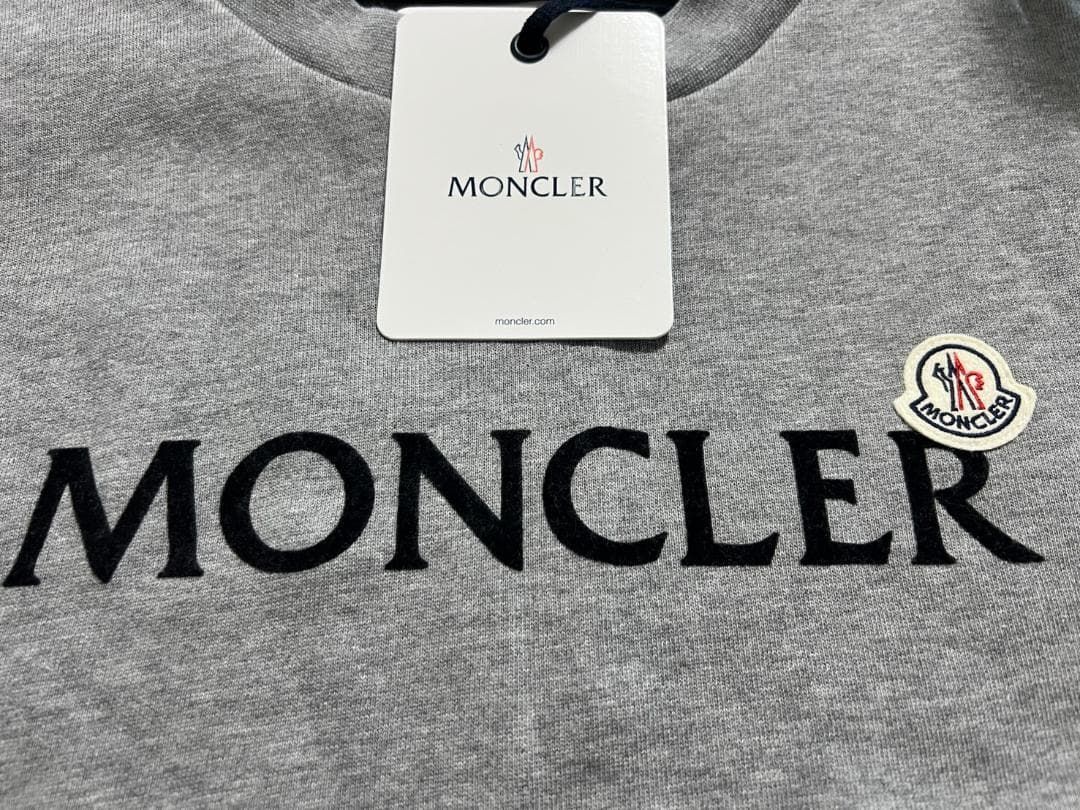 未使用☆MONCLER Lettering Sweatshirt 2XL グレー 公式通販 未使用