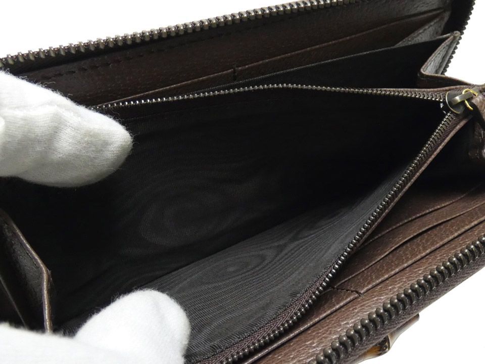GUCCI グッチ バッグ バンブー GGジャンボ ジップアラウンドロングウォレット ベー 658634 長財布
 キャンバス /バンブー ベージュ ベージュ ユニセックス【中古】 ronde_gu0523