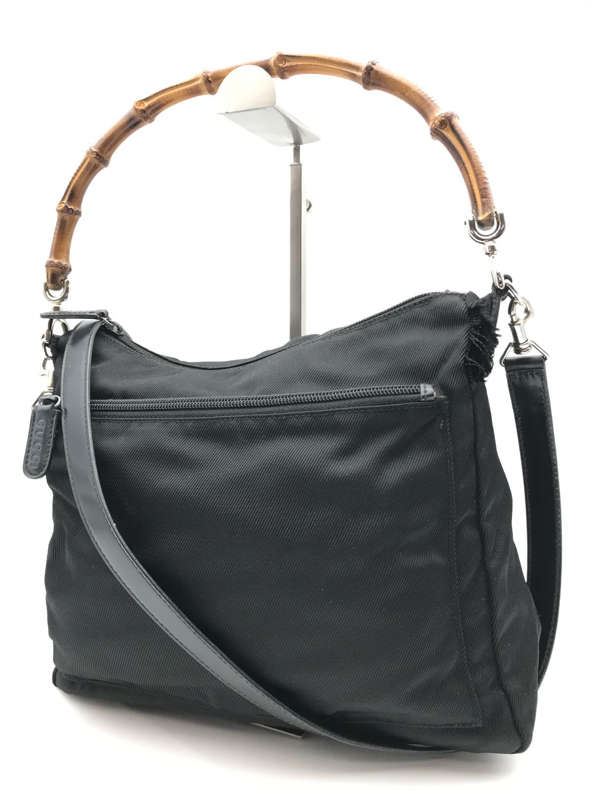 グッチ GUCCI 2WAYショルダーバッグ ブラック バンブー ショルダー 