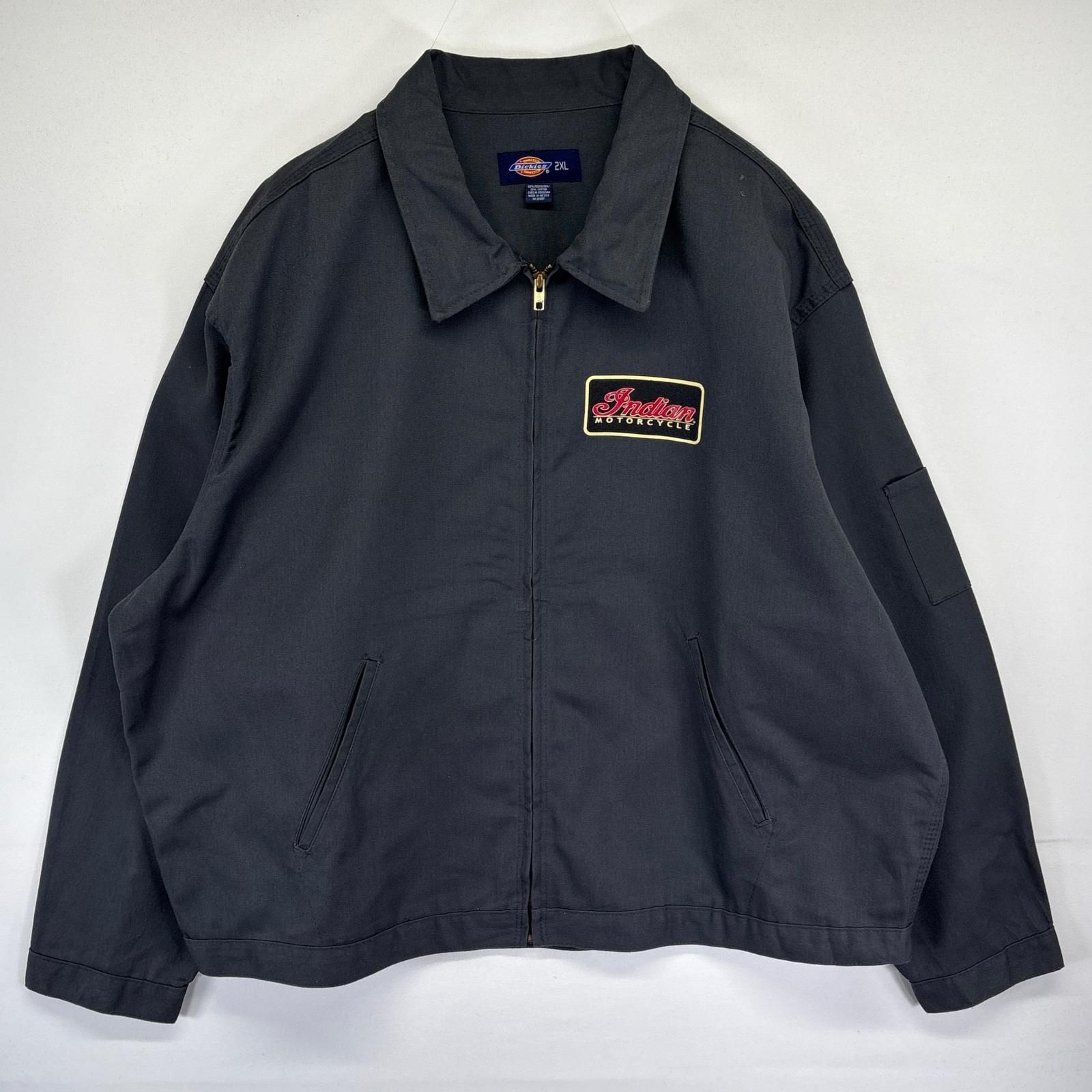 古着 ディッキーズ Dickies ワークジャケット フルジップ プリント
