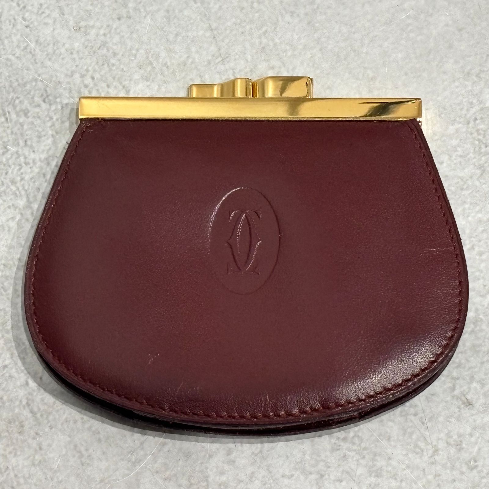 Cartier カルティエ Must de Cartier マストライン レザー がま口 