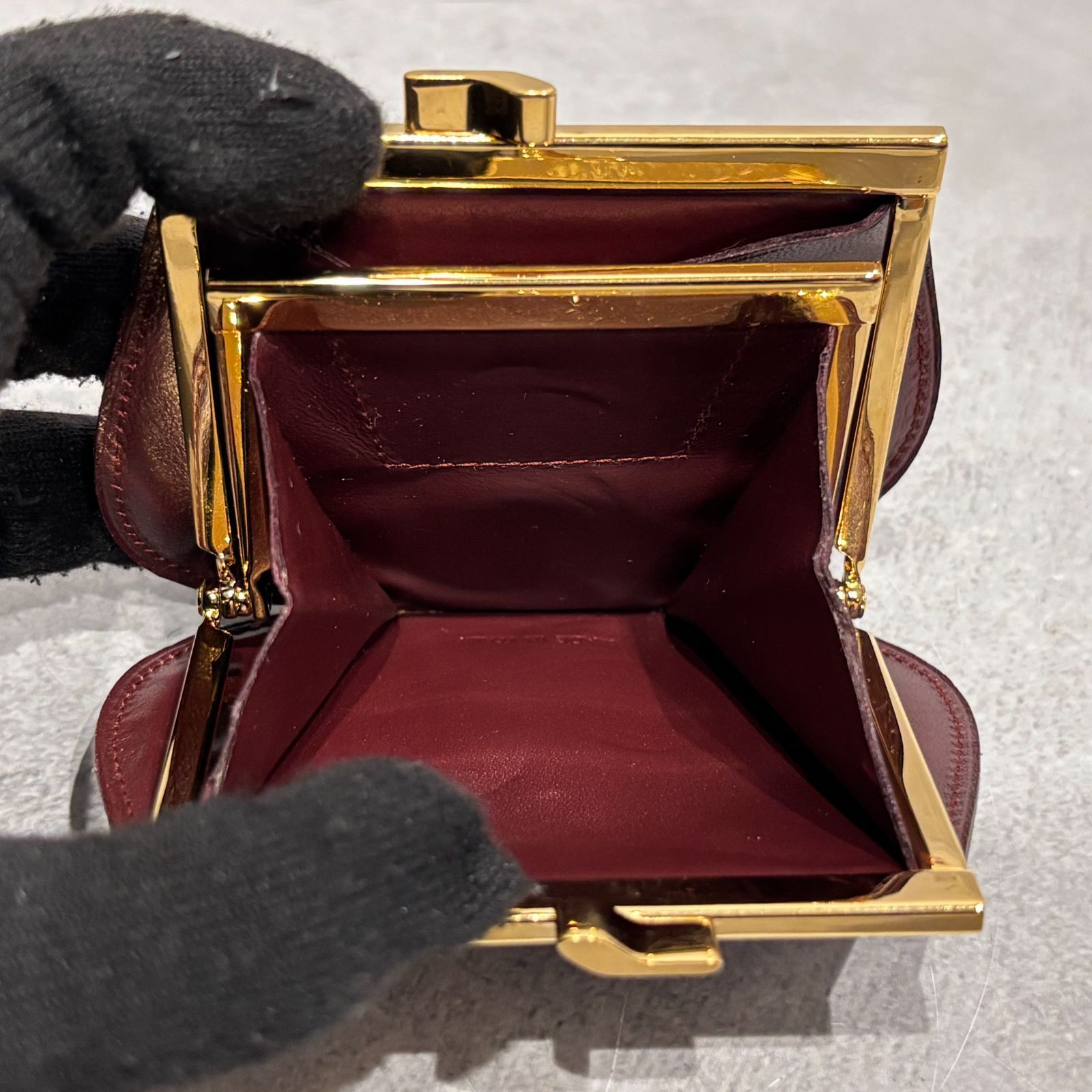 正規販売店品 Cartier カルティエ 折り財布 がま口 コンパクト 