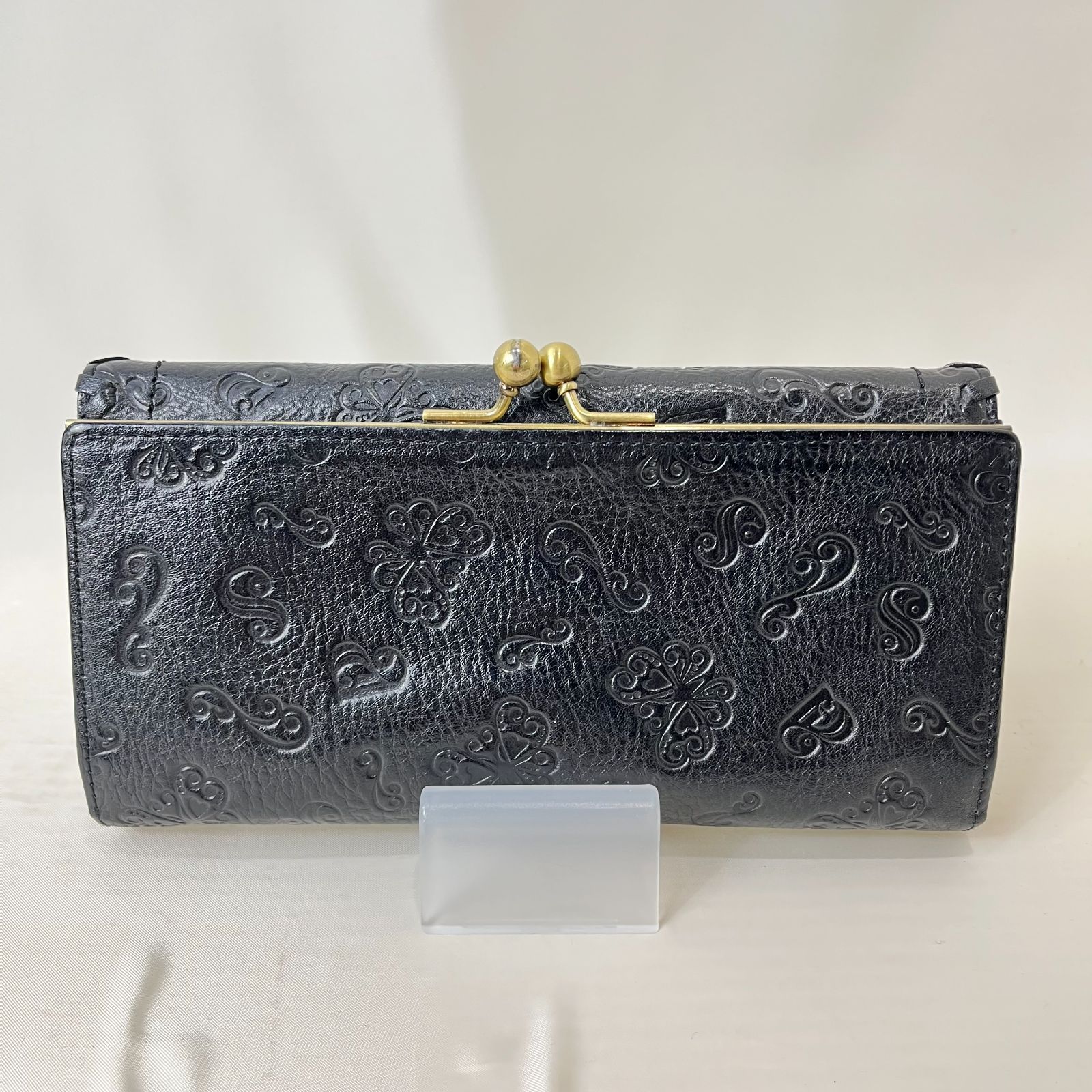 ANNA SUI アナスイ ダリア バタフライ 長財布 がま口 レザー 蝶 花 
