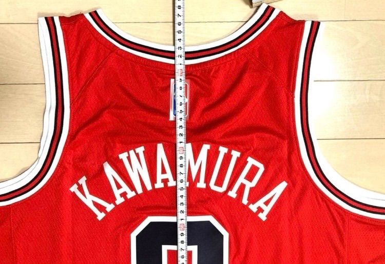 新品未使用】NBA シカゴブルズ 河村勇輝 ユニフォーム ゲームシャツ 赤