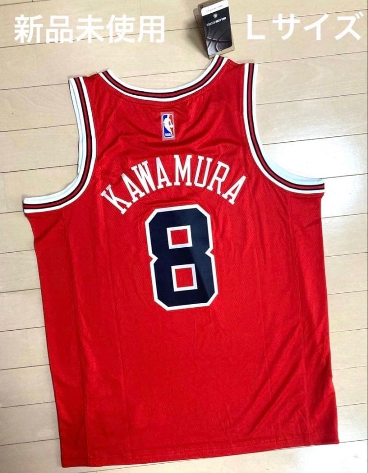 新品未使用】NBA シカゴブルズ 河村勇輝 ユニフォーム ゲームシャツ 赤