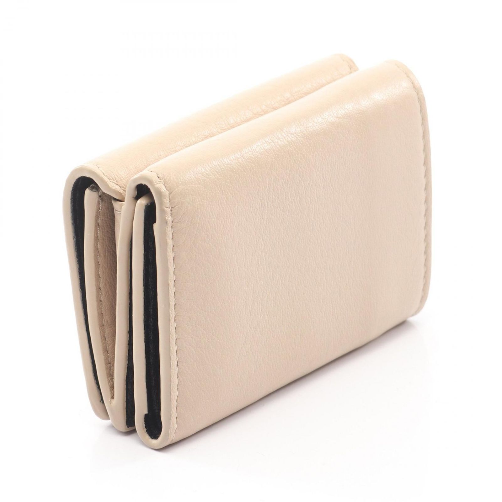 バレンシアガ BALENCIAGA EVERYDAY MINI WALLET 三つ折り財布 財布 レザー レディース ベージュ系 594312 【中古】 バレンシアガ BALENCIAGA 三つ折り財布 EVERYDAY MINI WALLET 594312