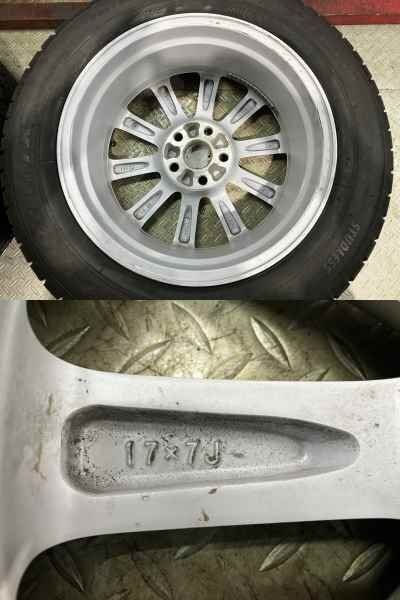 走行短め【TOYO TX 215/60R17】スタッドレス【TOYOTA エスティマ 純正ホイール 17インチ 7J5HPCD114.3+50】24年製 C-HRにも　(MTF304) クレジットカード QRコード決済可能 走行短め【TOYO TX 215/60R17】スタッドレス【TOYOTA エスティマ 純正