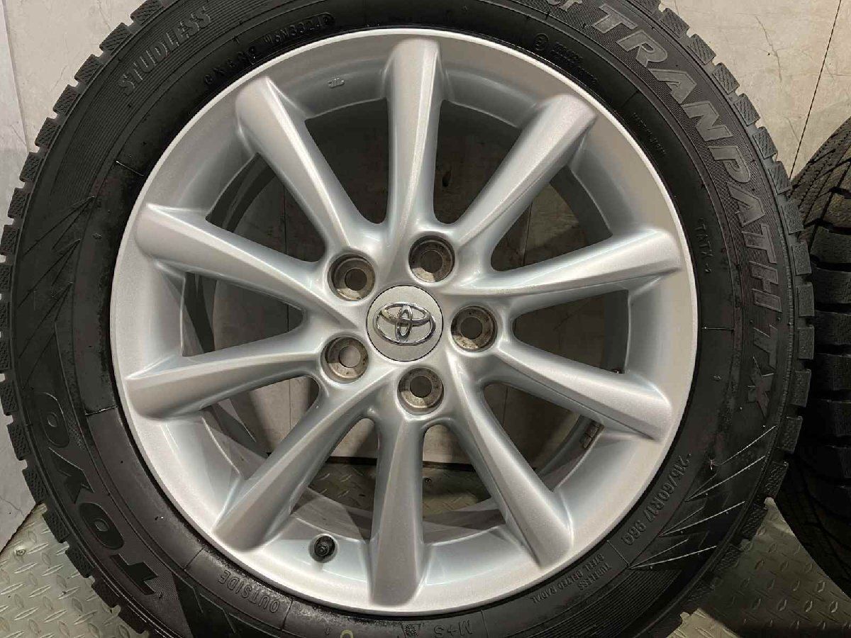 走行短め【TOYO TX 215/60R17】スタッドレス【TOYOTA エスティマ 純正ホイール 17インチ 7J5HPCD114.3+50】24年製 C-HRにも　(MTF304) クレジットカード QRコード決済可能 走行短め【TOYO TX 215/60R17】スタッドレス【TOYOTA エスティマ 純正