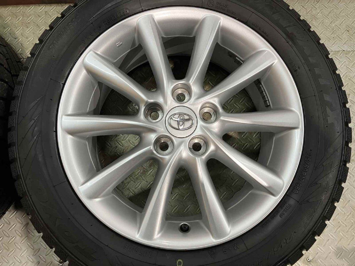 走行短め【TOYO TX 215/60R17】スタッドレス【TOYOTA エスティマ 純正ホイール 17インチ 7J5HPCD114.3+50】24年製 C-HRにも　(MTF304) クレジットカード QRコード決済可能 走行短め【TOYO TX 215/60R17】スタッドレス【TOYOTA エスティマ 純正