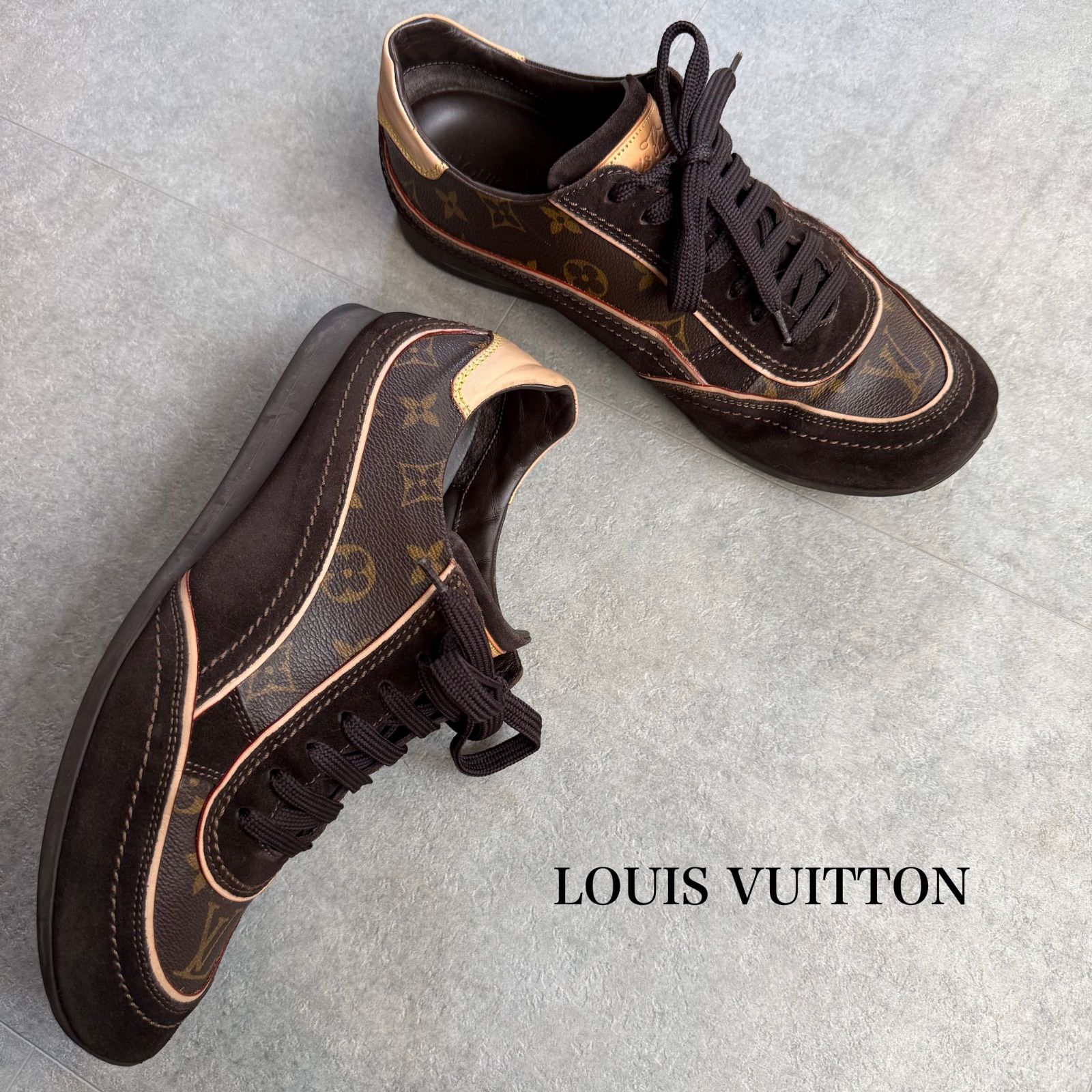 LOUIS VUITTON ルイヴィトン モノグラム PVC レザー スエード 