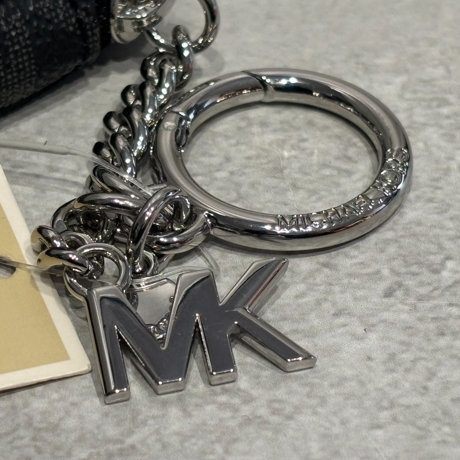 MICHAEL KORS マイケルコース MKシグネチャー 総柄 PVC ラウンド 