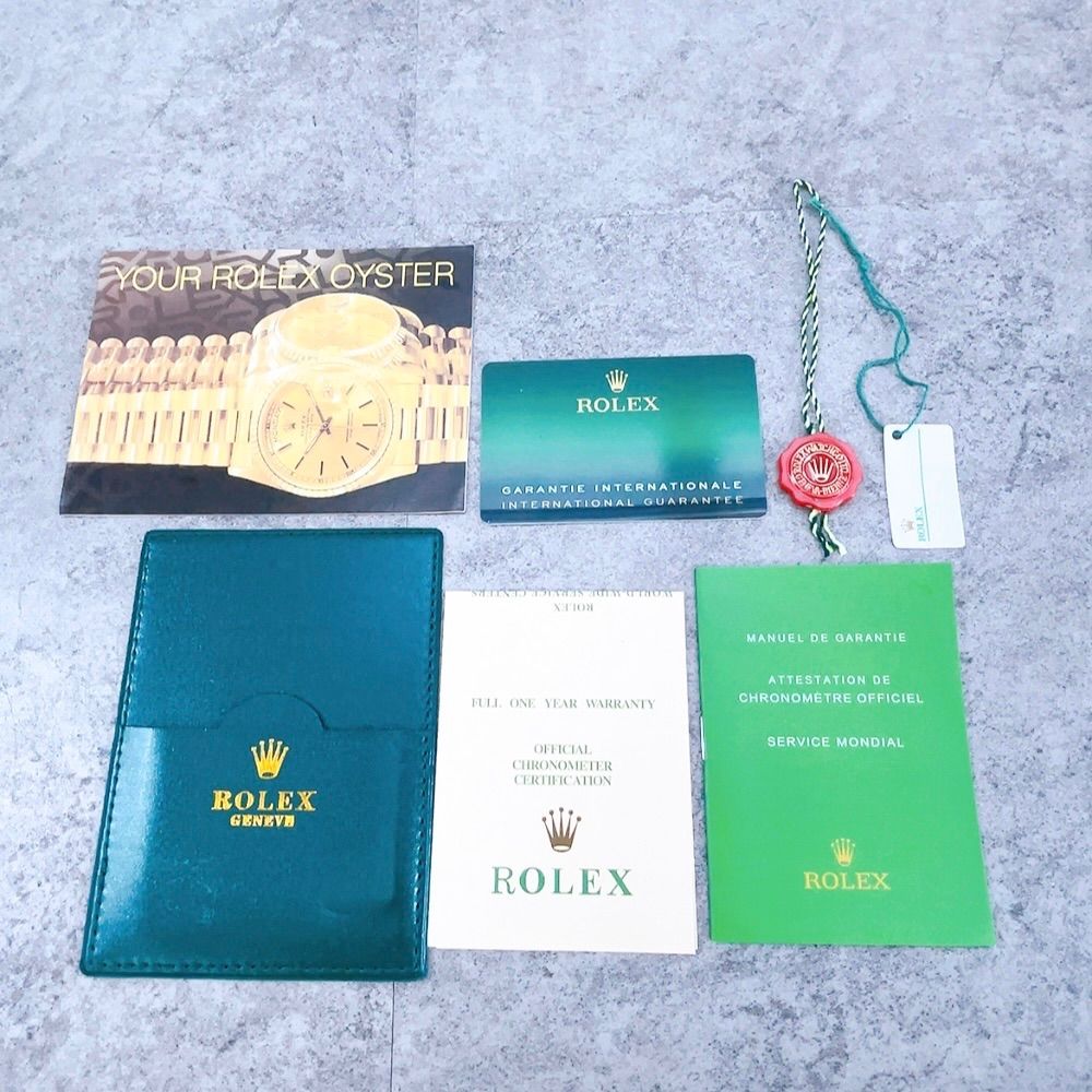 H-1269 ROLEX ロレックス 純正 時計空箱 付属品セット グリーン系 中古 