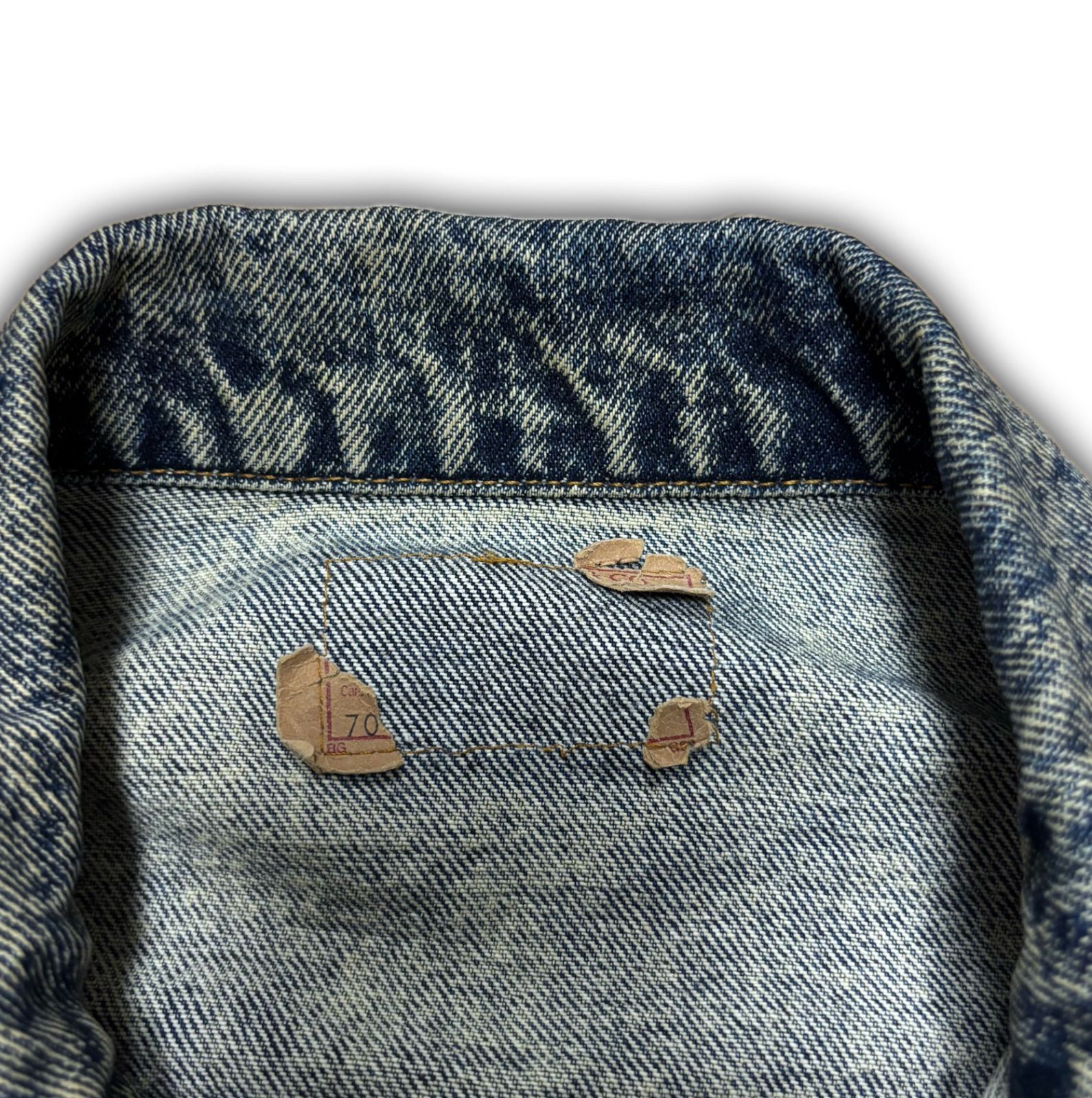 Levi's】88's 70507-0227 chemical wash denimjackets made in USA