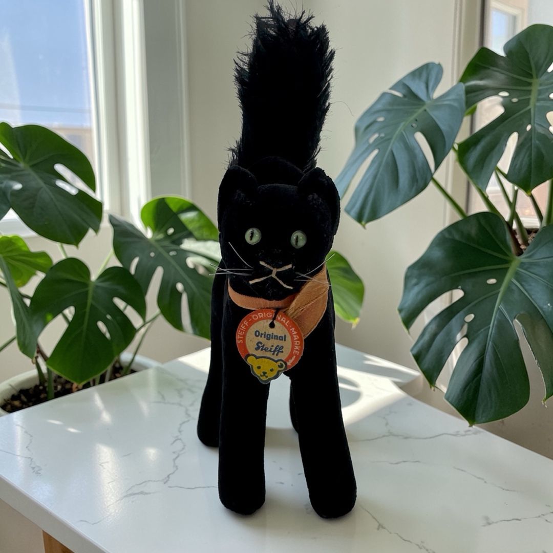送料無料☆シュタイフ☆Black Tom Cat 10cm☆ブラックトムキャット