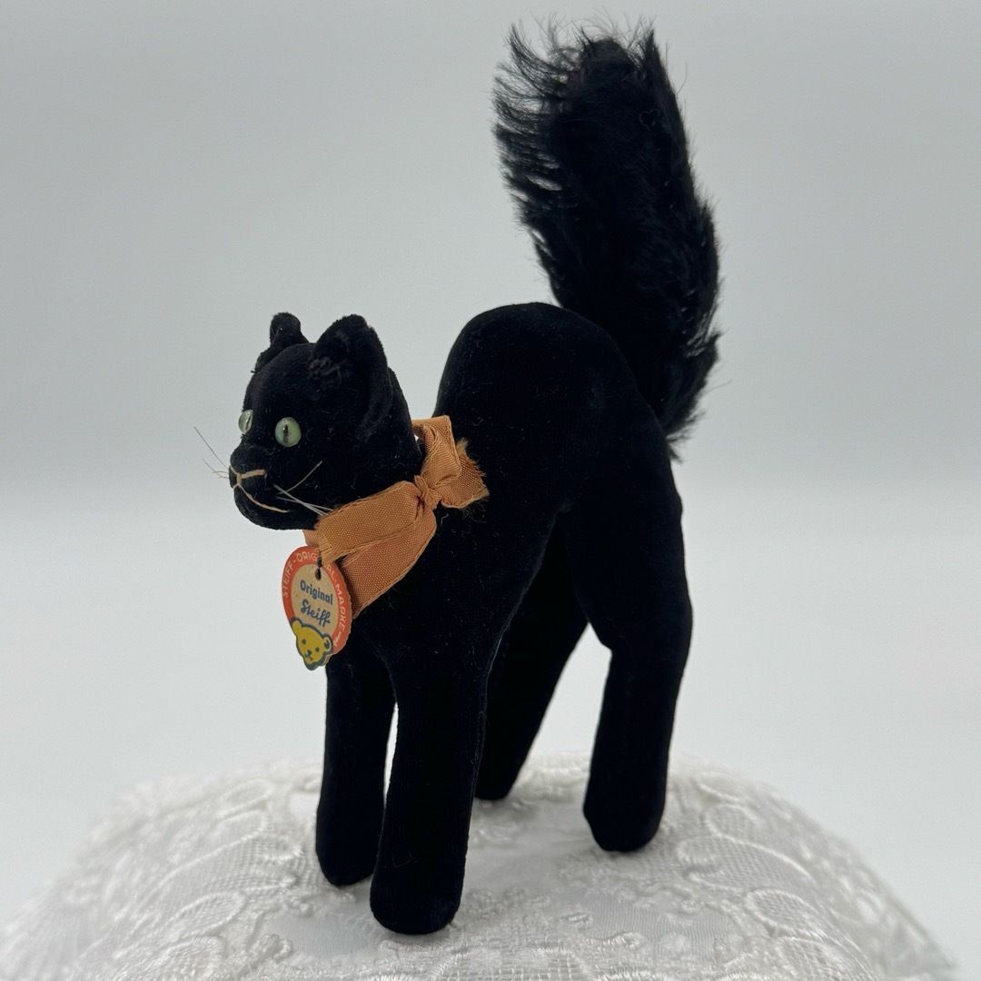 送料無料☆シュタイフ☆Black Tom Cat 10cm☆ブラックトムキャット