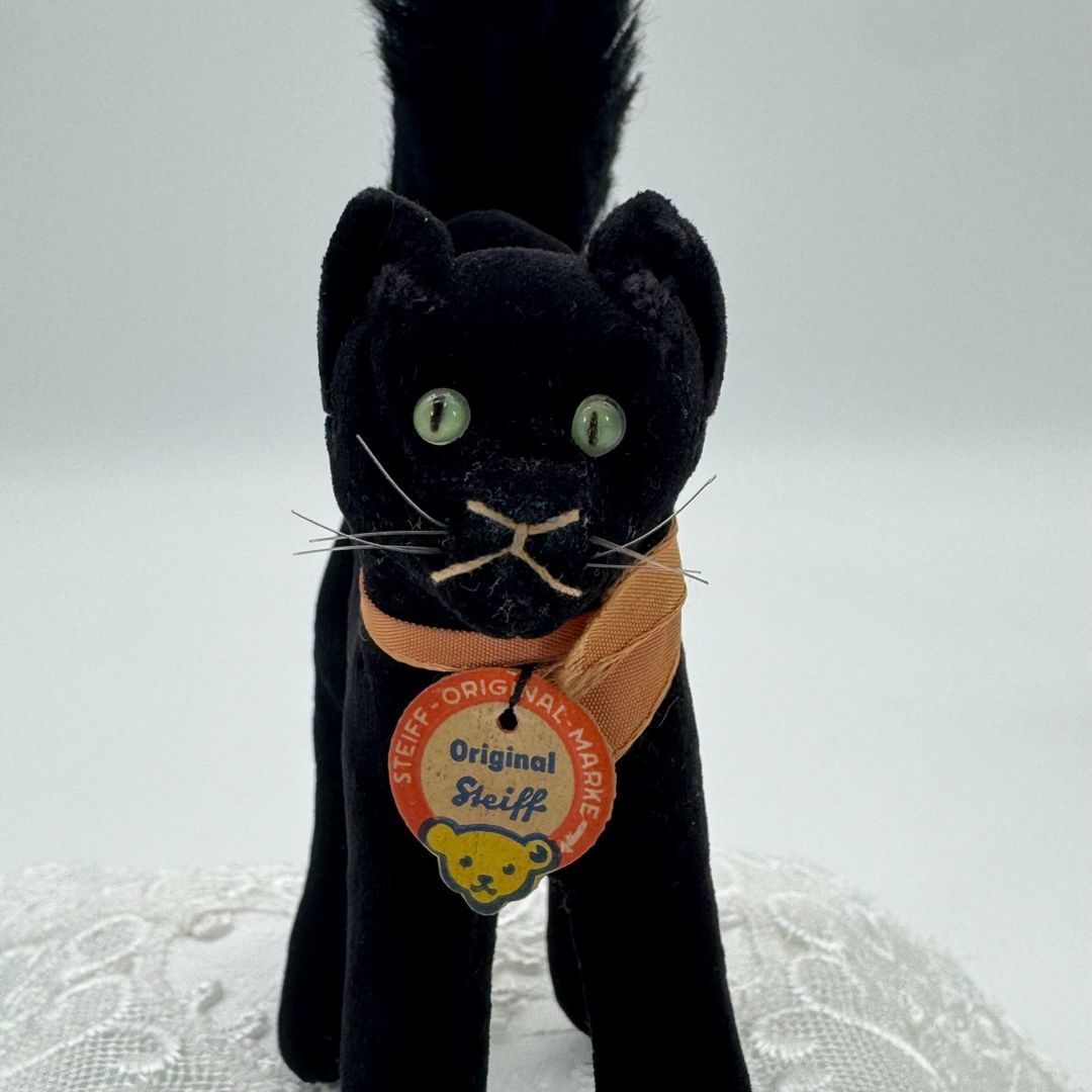 送料無料☆シュタイフ☆Black Tom Cat 10cm☆ブラックトムキャット