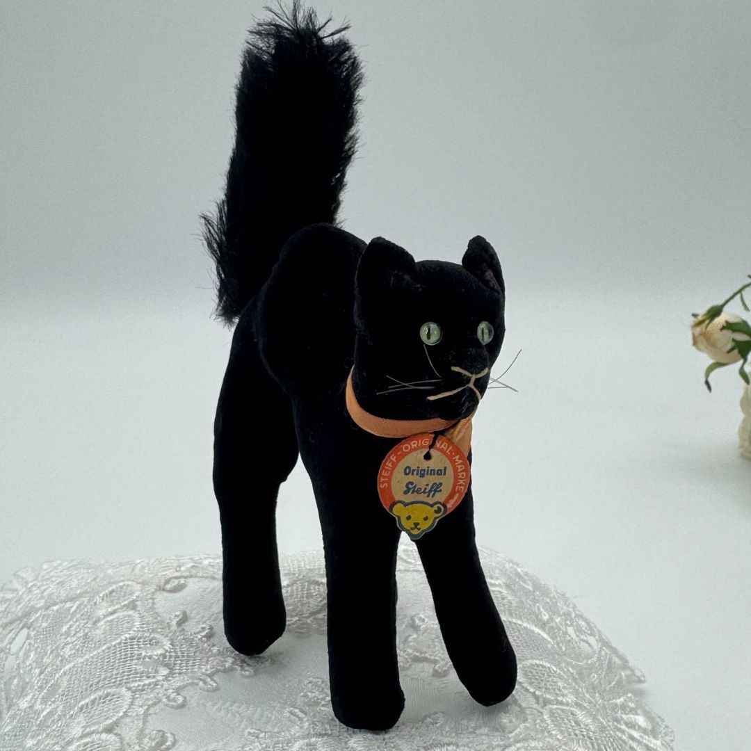 送料無料☆シュタイフ☆Black Tom Cat 10cm☆ブラックトムキャット