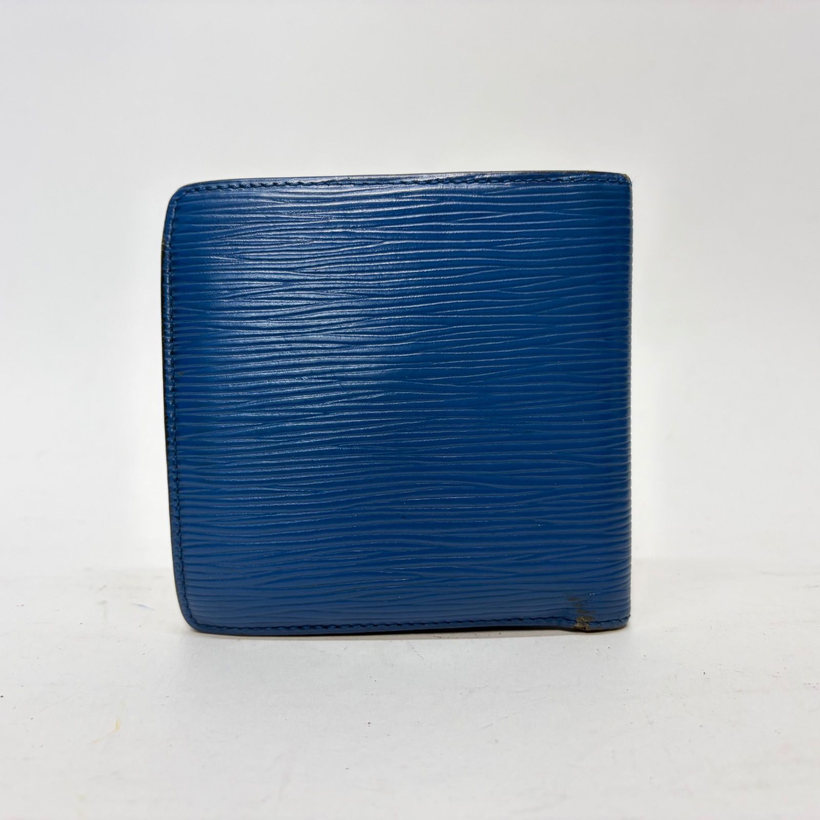 3929 LOUIS VUITTON ルイヴィトン ブルー 二つ折り財布 エピ マルコ 