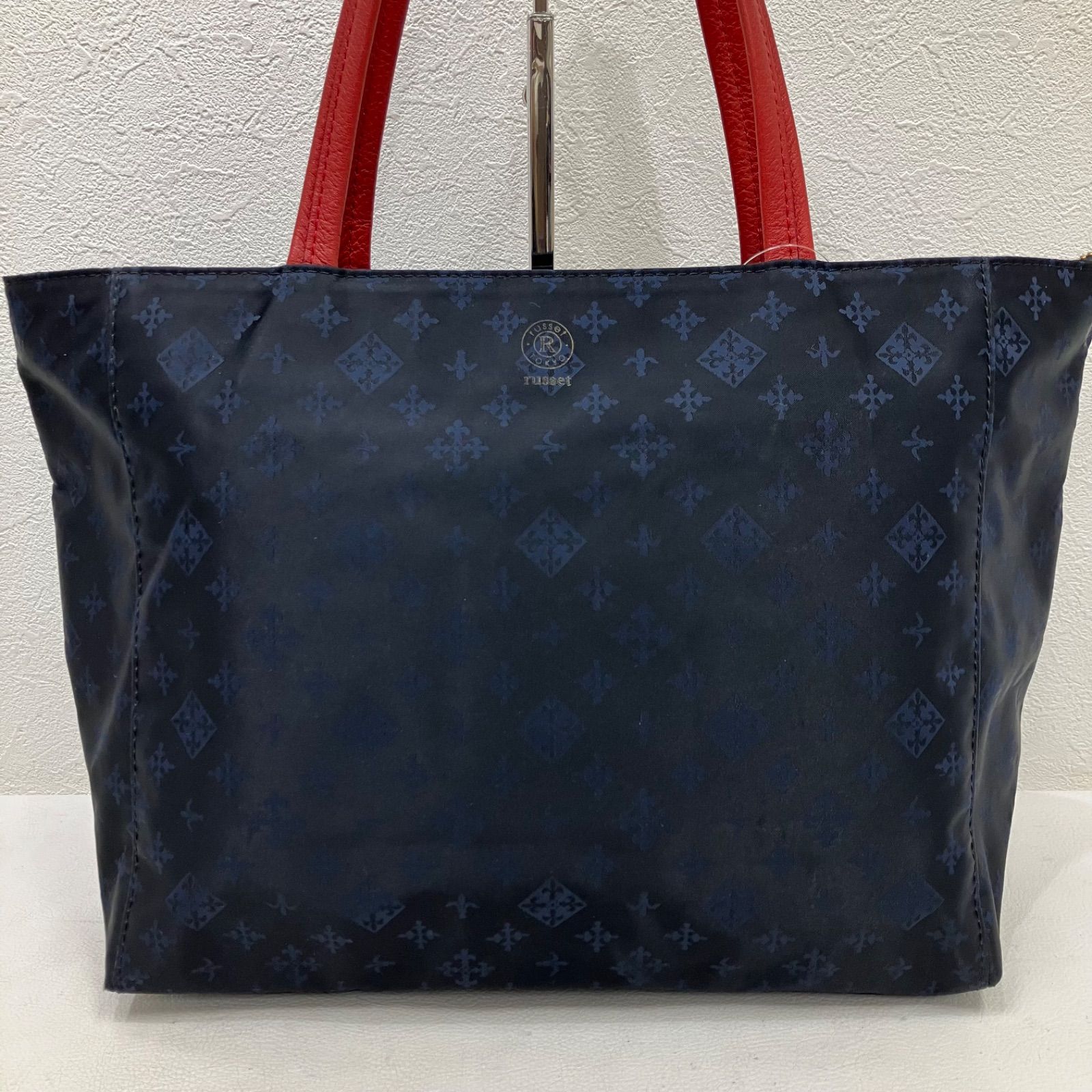 russet ラシット リバーシブル トートバッグ 2WAY ネイビー レッド 