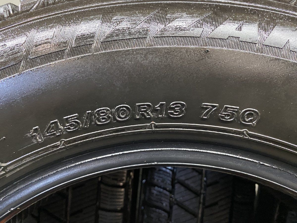 BS BRIDGESTONE BLIZZAK VRX3 145/80R13 13インチ スタッドレス 4本 21年製 バリ溝 N-BOX ワゴンR タント モコ ミラジーノ等　(STD177) BS BRIDGESTONE BLIZZAK VRX3 145/80R13 13インチ スタッドレス 4本 21