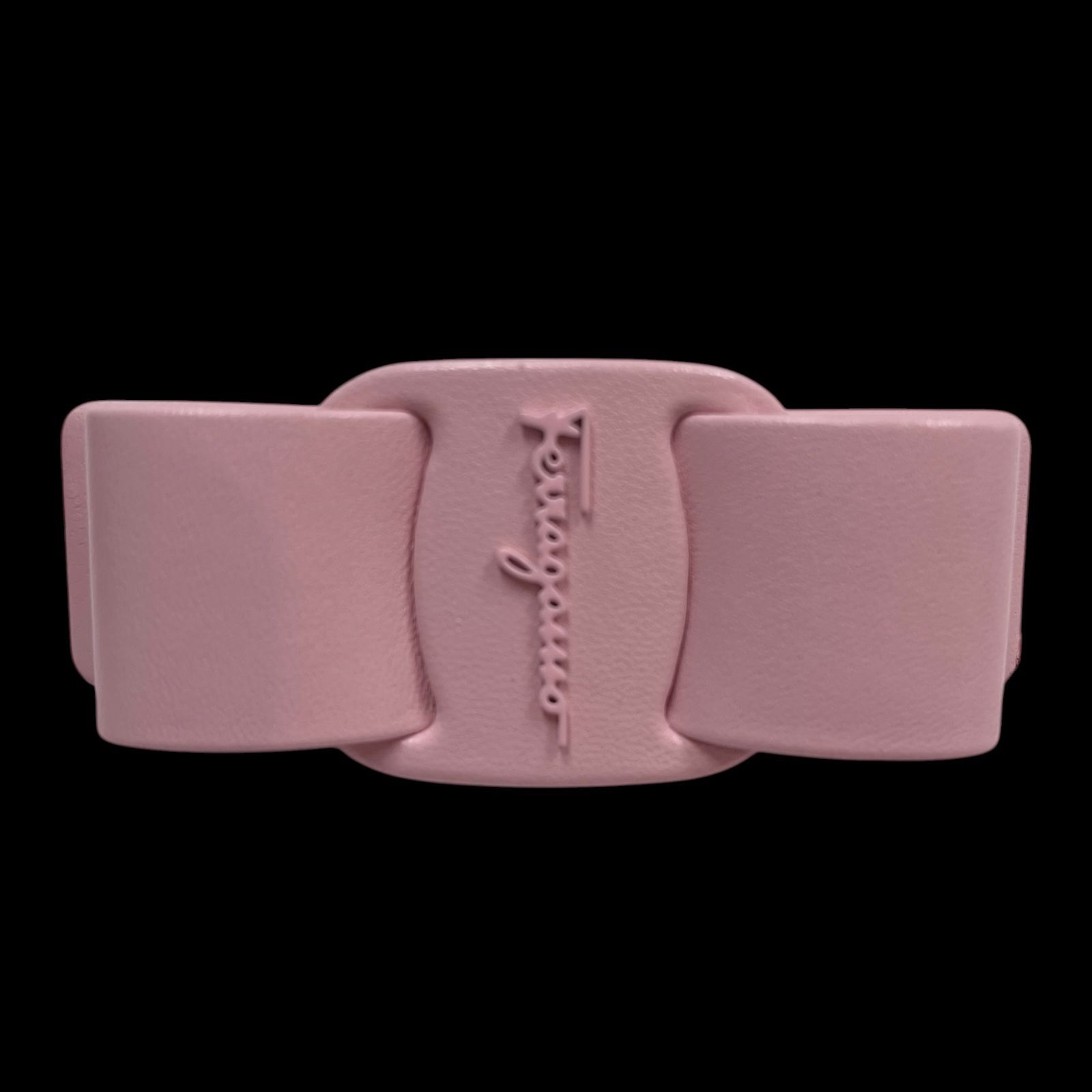 Salvatore Ferragamo Rose Ribbon Hair Barrette Light Pink 