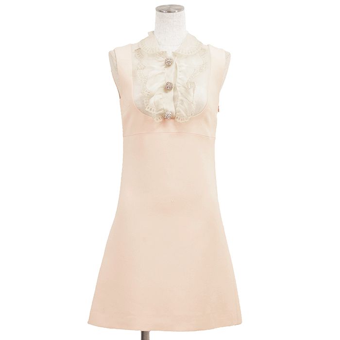 miu miu♡ミュウミュウ ピンクベージュ シルク×コットン フリル