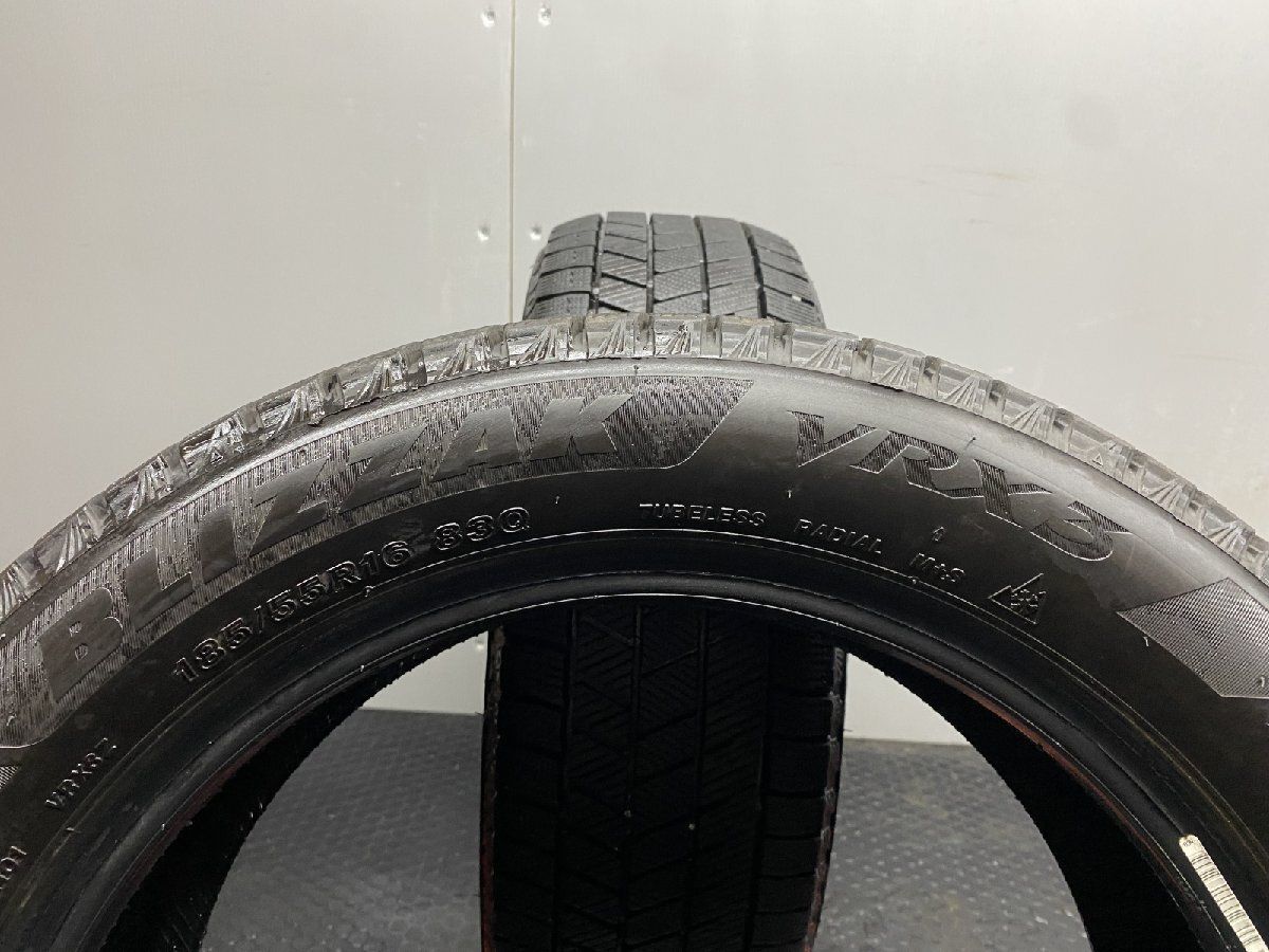 BS BRIDGESTONE BLIZZAK VRX3 185/55R16 16インチ スタッドレス 2本 24年製 バリ溝 カローラフィールダー フィット シャトル等　(STK087) BS BRIDGESTONE BLIZZAK VRX3 185/55R16 16インチ スタッドレス 2本 24
