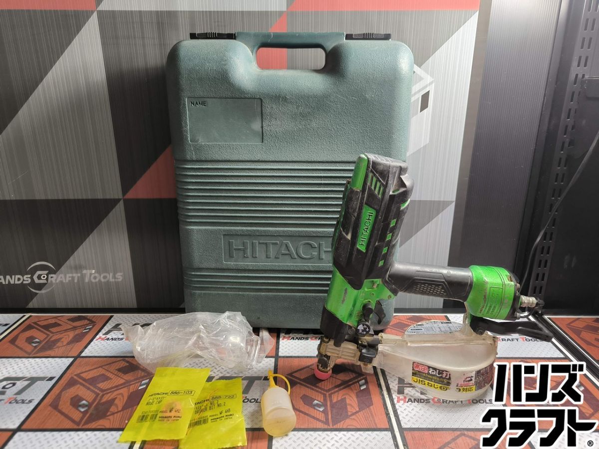 △【中古】日立 HITACHI WF4H3 高圧エアねじ打機 25〜41mm ケース 