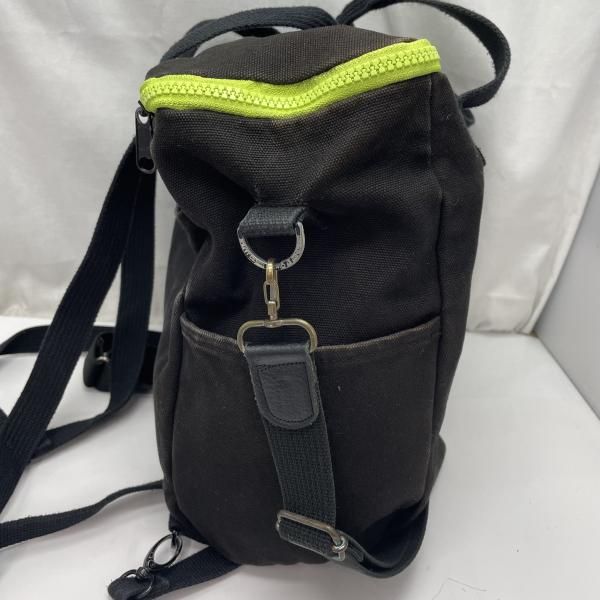 中古】CUNE 3WAYキャンバススクエアバッグ 黒 キューン[91