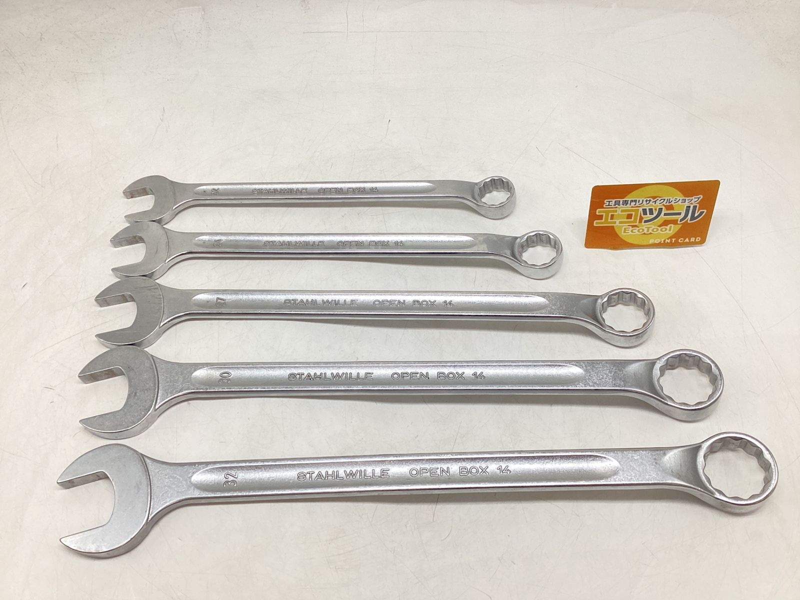 【中古品】STAHLWILLE/スタビレー /30/27/24/22 ☆ コンビネーションレンチオープンボックス14[5本セット] [IT_WJIY6][豊田][M04]
