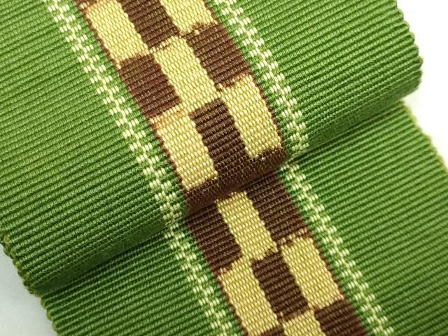 平和屋着物○極上 男性 沖縄県伝統工芸品 八重山ミンサー 手織り 角帯