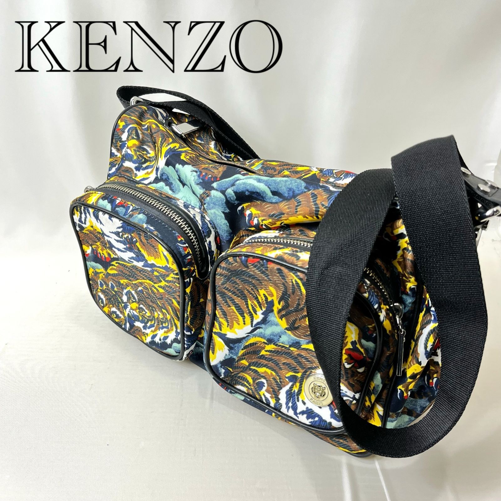 KENZO ケンゾー ショルダーバッグ タイガー 虎 総柄 マルチカラー 鞄