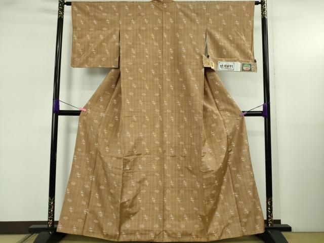 平和屋着物●極上　本場琉球絣　紬　手おり　赤嶺スミ子作　証紙付き　逸品　DZAB5230kh6 平和屋着物○極上 本場琉球絣 紬 手おり 赤嶺スミ子作 証紙付き 逸品