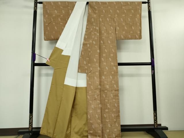 平和屋着物●極上　本場琉球絣　紬　手おり　赤嶺スミ子作　証紙付き　逸品　DZAB5230kh6 平和屋着物○極上 本場琉球絣 紬 手おり 赤嶺スミ子作 証紙付き 逸品