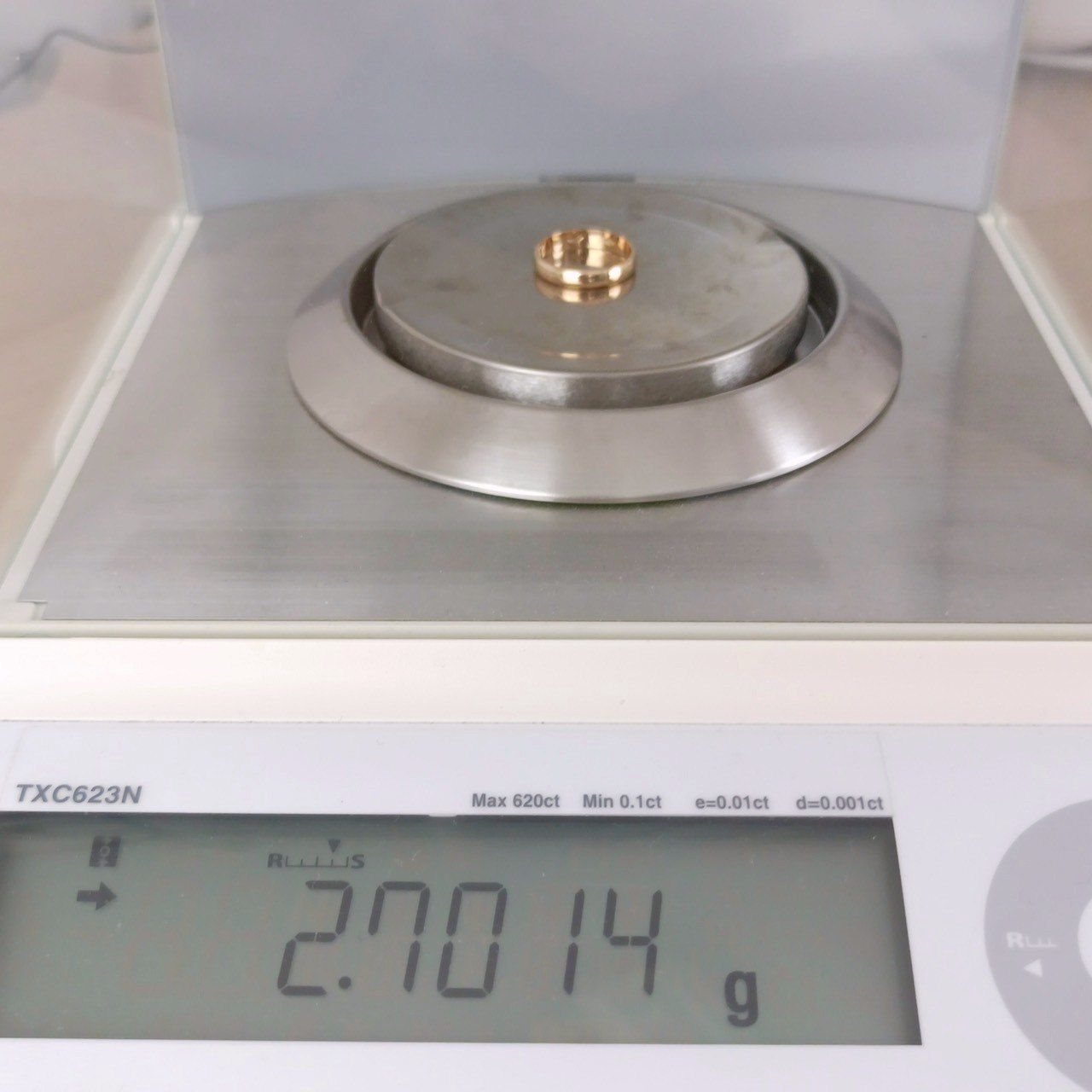 18金 K18 シンプル 鏡面 甲丸リング 　2.74 g 15号 18金 K18 男女兼用 造幣局 シンプル 鏡面 甲丸リング 2.7g 13号 Z647