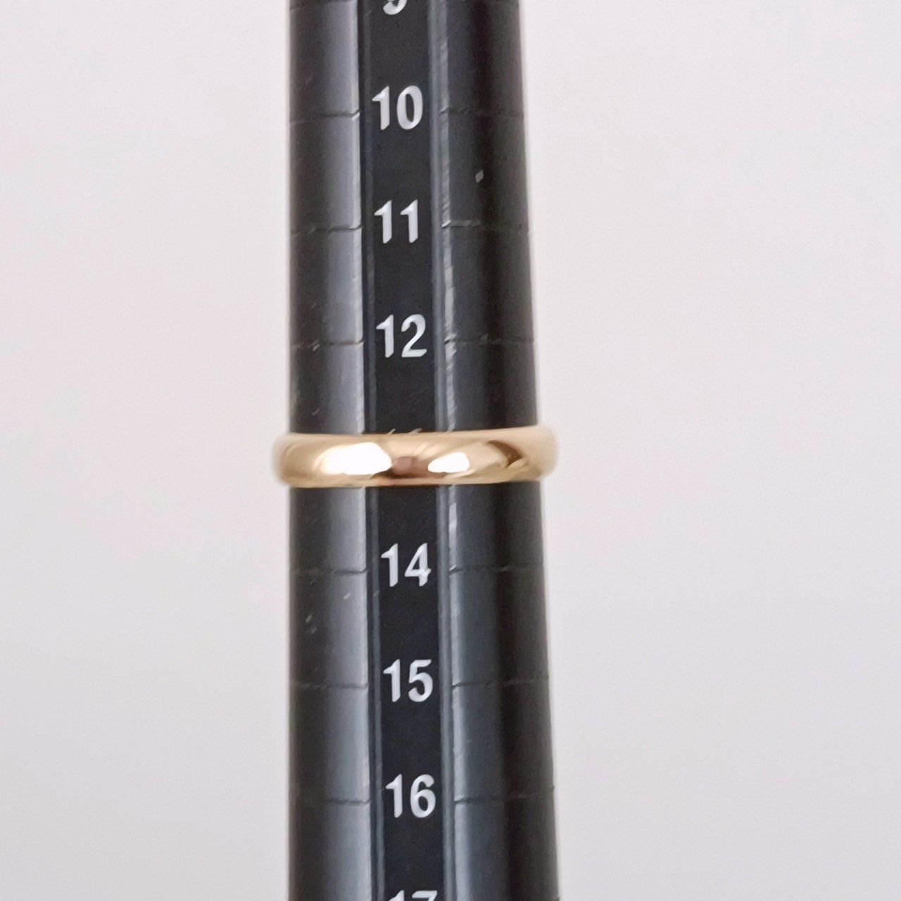 18金 K18 男女兼用 造幣局 シンプル 鏡面 甲丸リング 2.7g 13号 Z647