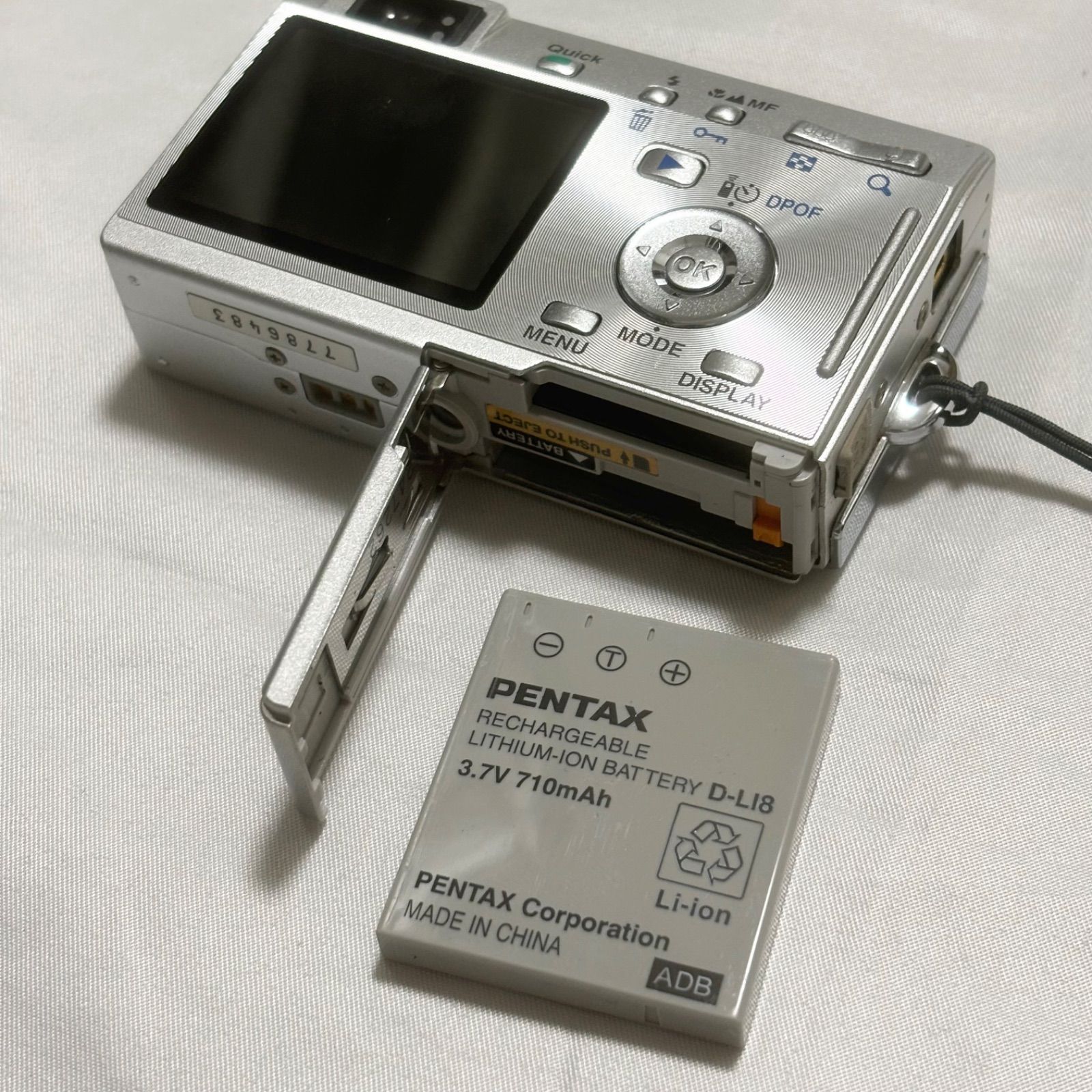 送料無料】PENTAX/ペンタックス/Optio/S4i/シルバー/コンパクト