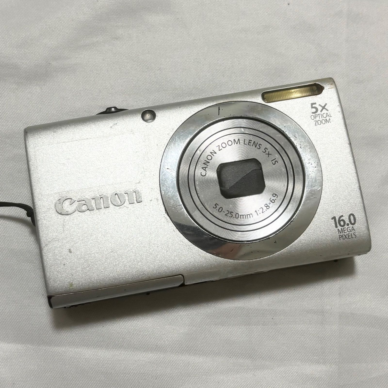 送料無料】Canon/キャノン/Power Shot A2400IS/シルバー/コンパクト 