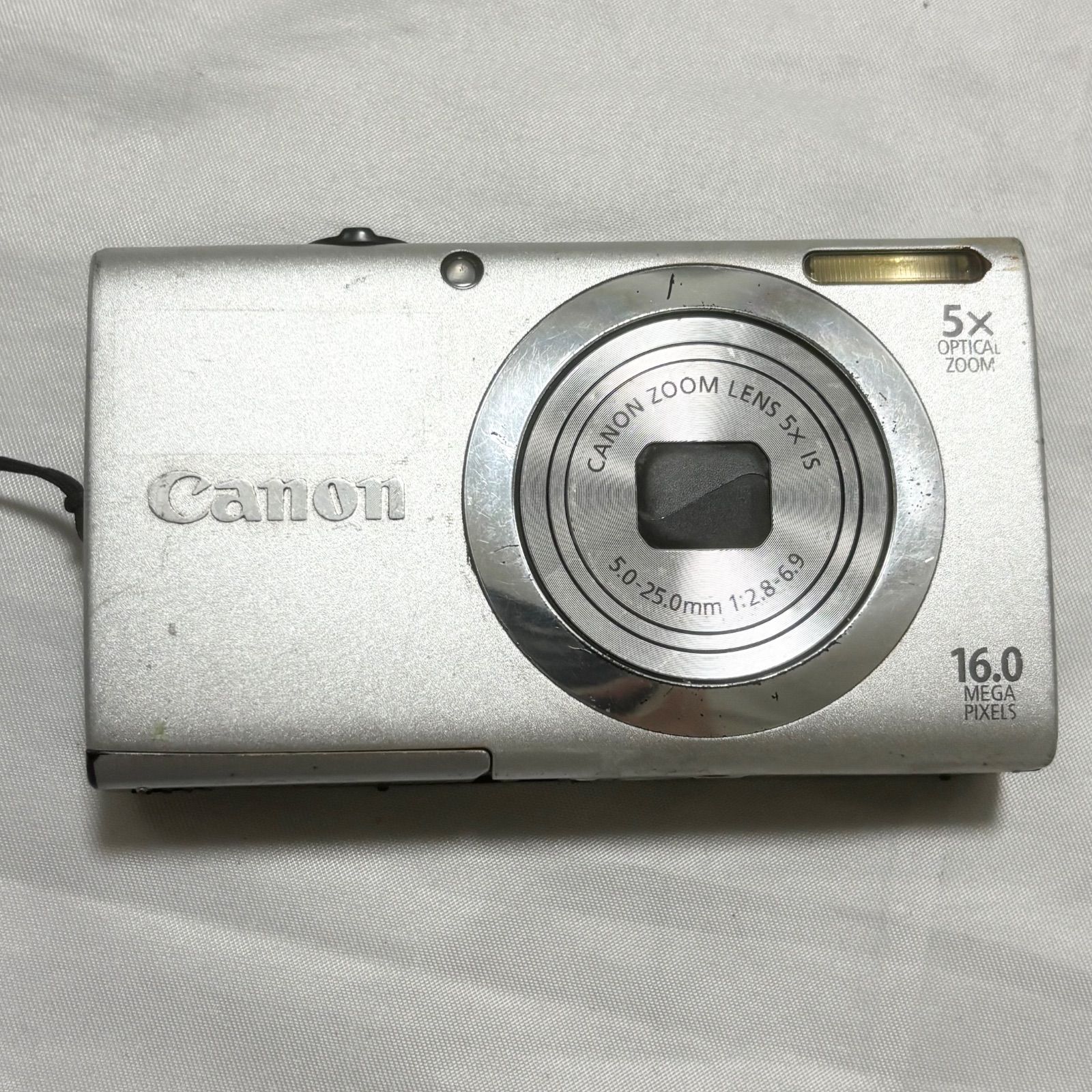 送料無料】Canon/キャノン/Power Shot A2400IS/シルバー/コンパクト 