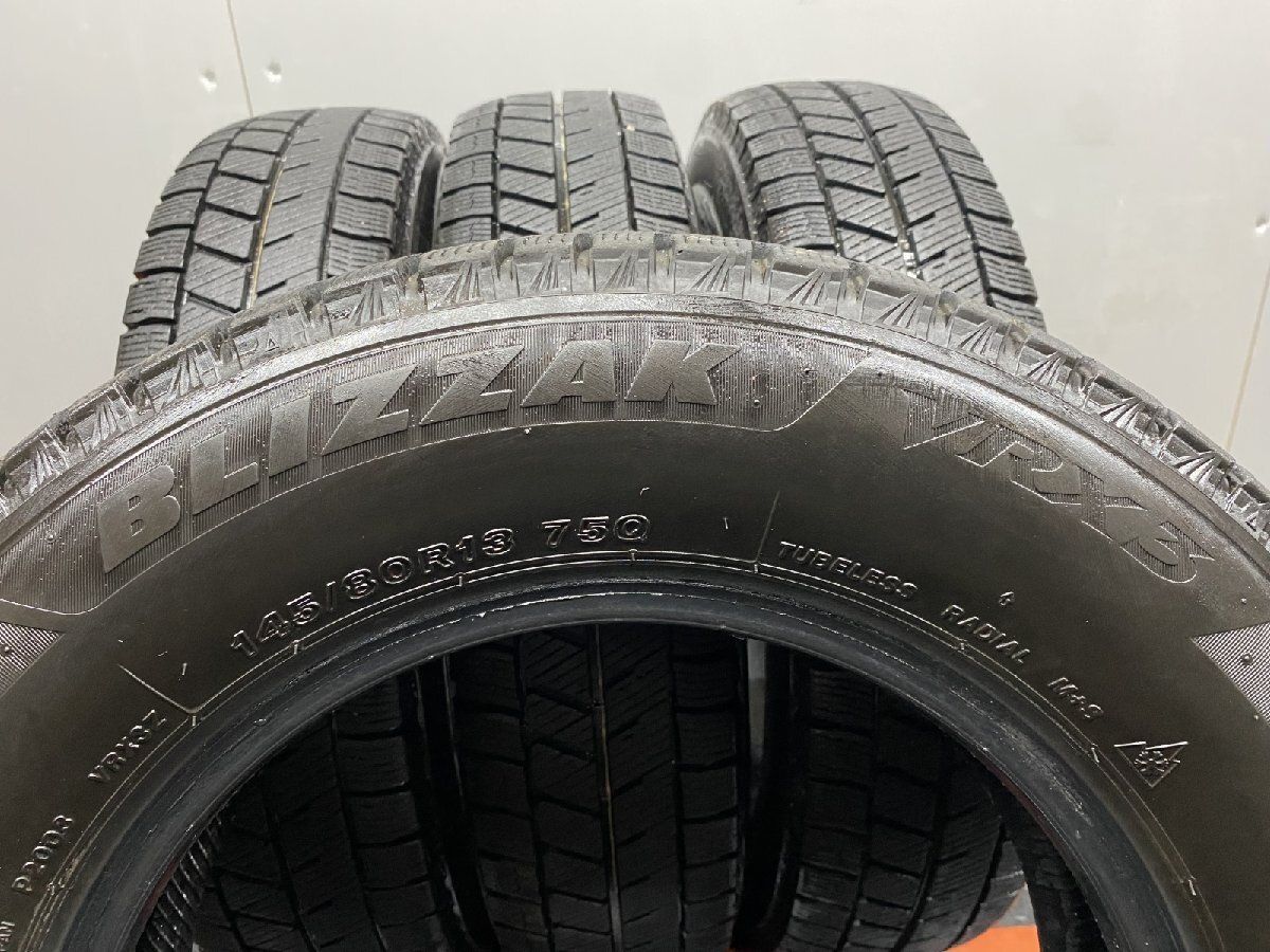 BS BRIDGESTONE BLIZZAK VRX3 145/80R13 13インチ スタッドレス 4本 21～23年製 バリ溝 モコ キャロル スペーシア N-BOX等　(STO121) BS BRIDGESTONE BLIZZAK VRX3 145/80R13 13インチ スタッドレス 4本 21