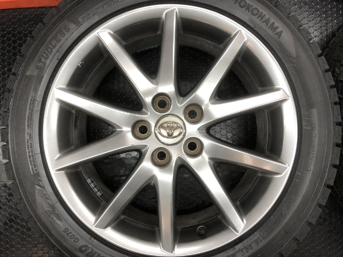 タイヤ新品 25年製【YK G075 225/50R18】スタッドレス【トヨタ エスティマ 純正ホイール 18インチ 7J5HPCD114.3+51】ハイグロス　(STL088) タイヤ新品 25年製【YK G075 225/50R18】スタッドレス【トヨタ