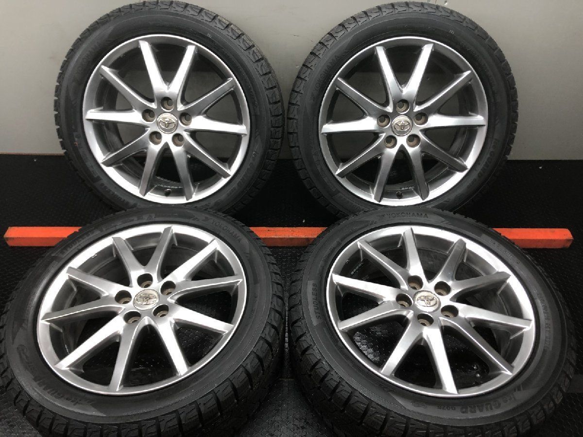タイヤ新品 25年製【YK G075 225/50R18】スタッドレス【トヨタ エスティマ 純正ホイール 18インチ 7J5HPCD114.3+51】ハイグロス　(STL088) タイヤ新品 25年製【YK G075 225/50R18】スタッドレス【トヨタ