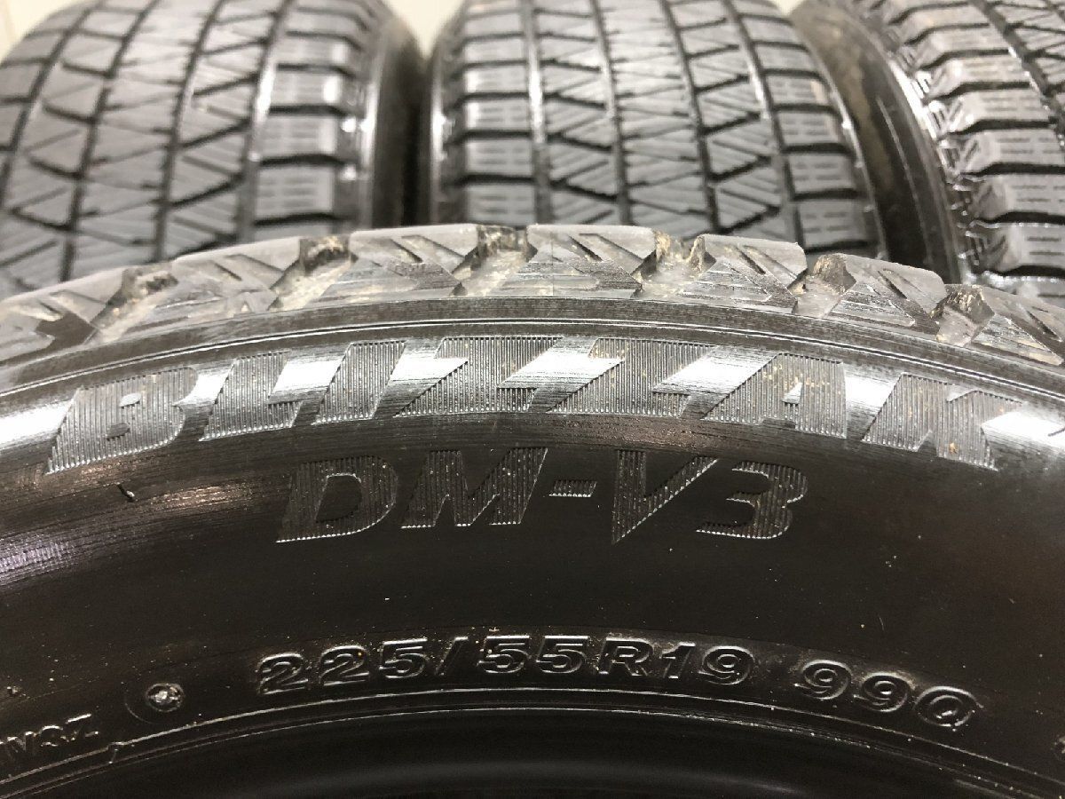 BS BRIDGESTONE BLIZZAK DM-V3 225/55R19 19インチ スタッドレス 4本 21年製 CX-5/CX-8 ハリアー エクストレイル プジョー3008等　(STB110) ブリザック トヨタ ハリアー 80系/etc ブリヂストン BLIZZAK DM-V3 225