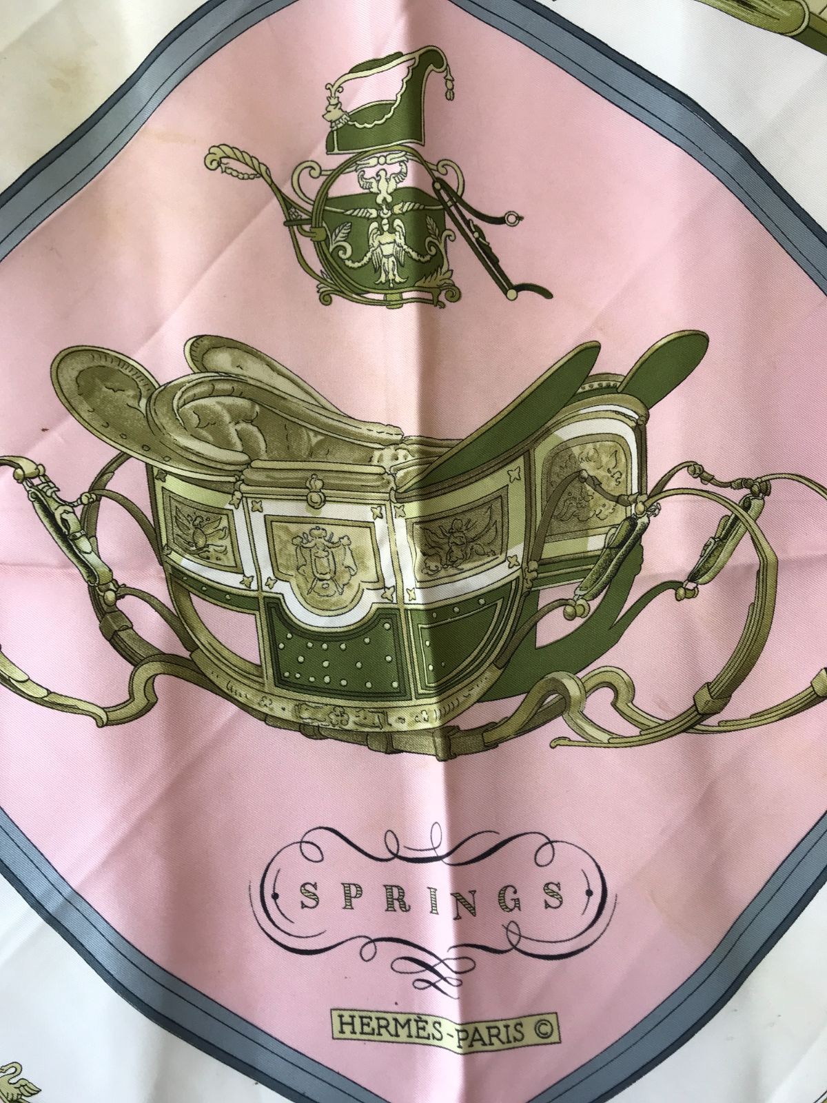 HERMES エルメス カレ90 大判スカーフ スプリングス 1373 - メルカリ