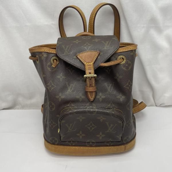 【中古】LOUIS VUITTON　モンスリPM リュック　SP0967　ブラウン ルイヴィトン[91][240091407118] 中古】LOUIS VUITTON モンスリPM リュック SP0967 ブラウン ルイ