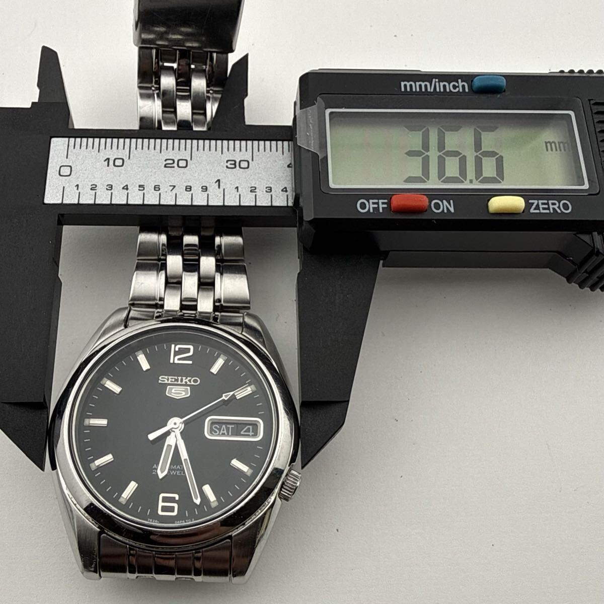 SEIKO セイコー ファイブ 自動巻き腕時計 セイコー5 裏スケルトン 黒